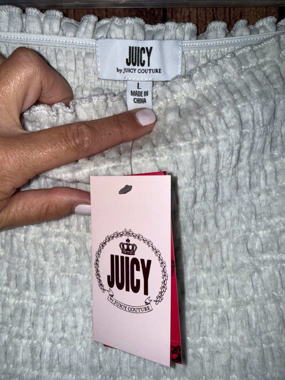 JUICY COUTURE ✨NEW✨Tube Dress/Swim CoverUp with Ruffle Hem — Light Heather Gray